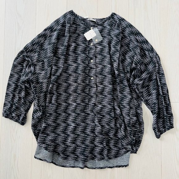 Free People  Blooms for You Oversize Sleep Shirt Navy Combo - Picture 2 of 4